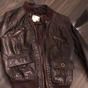 Women’s faux leather jacket